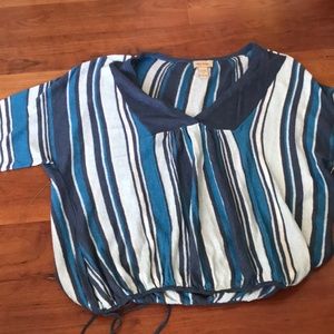 Short sleeve sweater blouse